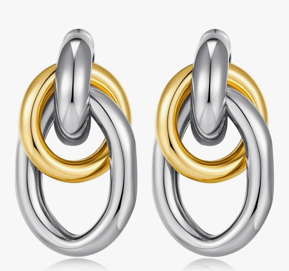 Gold Geometric Drop Dangle Earrings